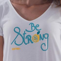 T-Shirt blanc Be Strong